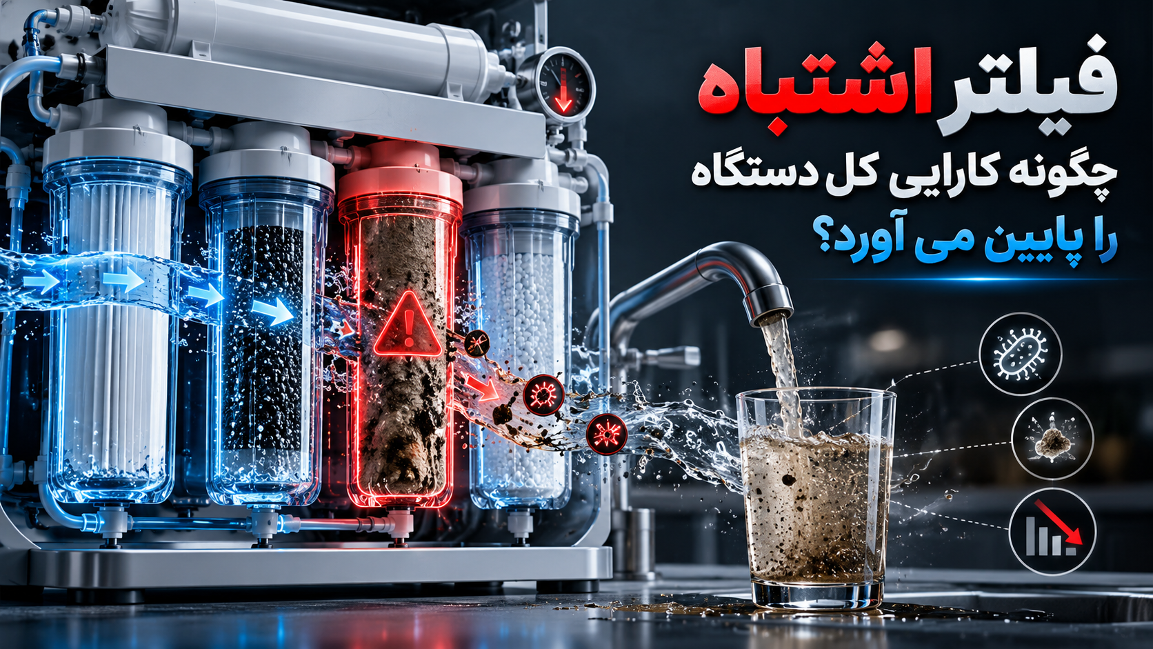فیلتر اشتباه چگونه کارایی کل دستگاه را پایین می آورد؟