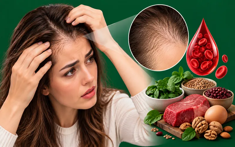کمبود آهن و تغذیه نامناسب در ریزش جلو سر چه نقشی دارند؟
